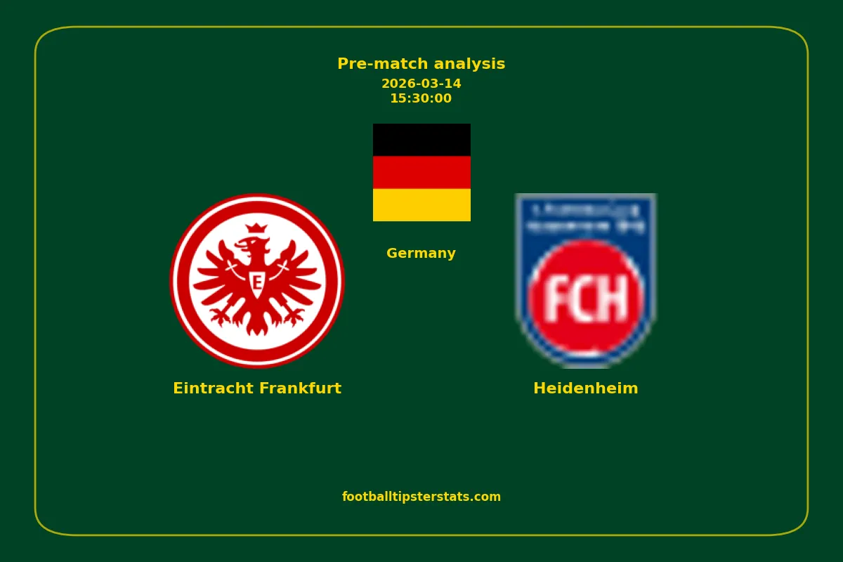 Pre-match analysis: Eintracht Frankfurt vs Heidenheim on 2026-03-14